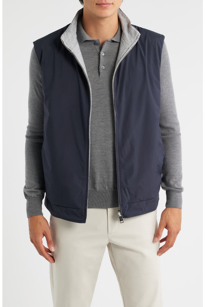 Reversible Insulated Resort Vest, Main, color, NAVY
