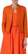 Akris punto Boxy Silk Tweed Crop Jacket