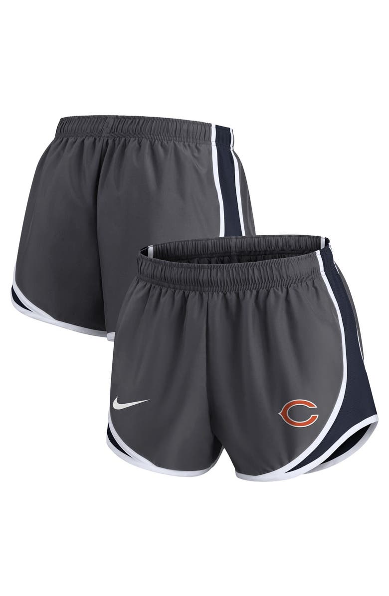Nike Women's Nike Charcoal Chicago Bears Logo Performance Tempo Shorts, Main, color, Charcoal