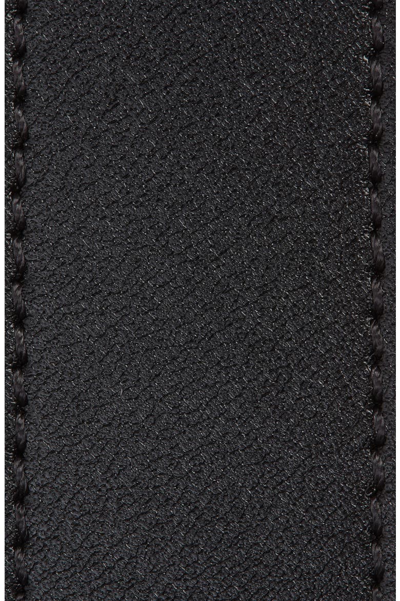 G-Chain Buckle Leather Belt, Alternate, color, BLACK