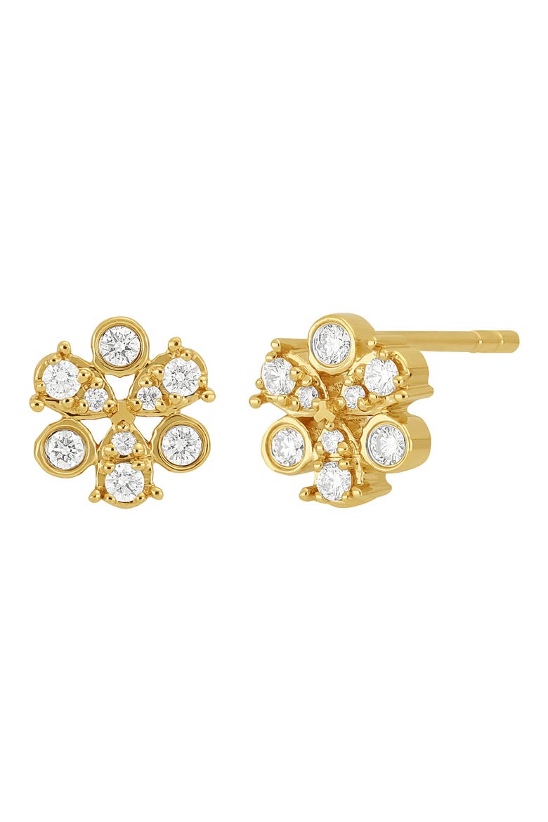 Maya Diamond Cluster Stud Earrings (Nordstrom Exclusive), Main, color, 18K YELLOW GOLD