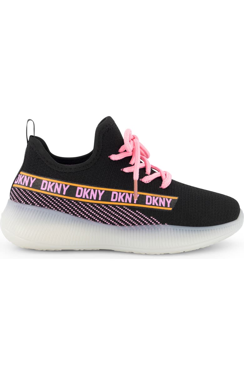 DKNY Kids' Landon Knit Sneaker, Alternate, color, Black