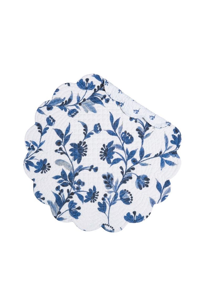 Maryfrances Round Set of 6 Placemats  17", Alternate, color, Blue