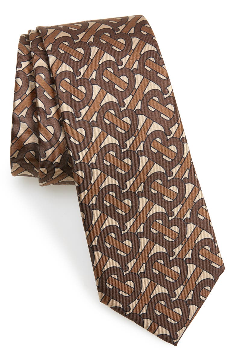 Burberry Manston Monogram Silk Tie, Main, color,