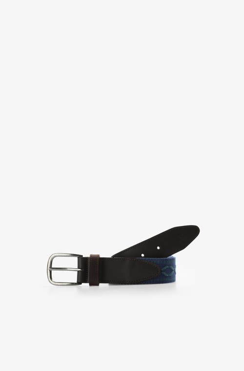 Scalpers Geometric Print Belt In Blue