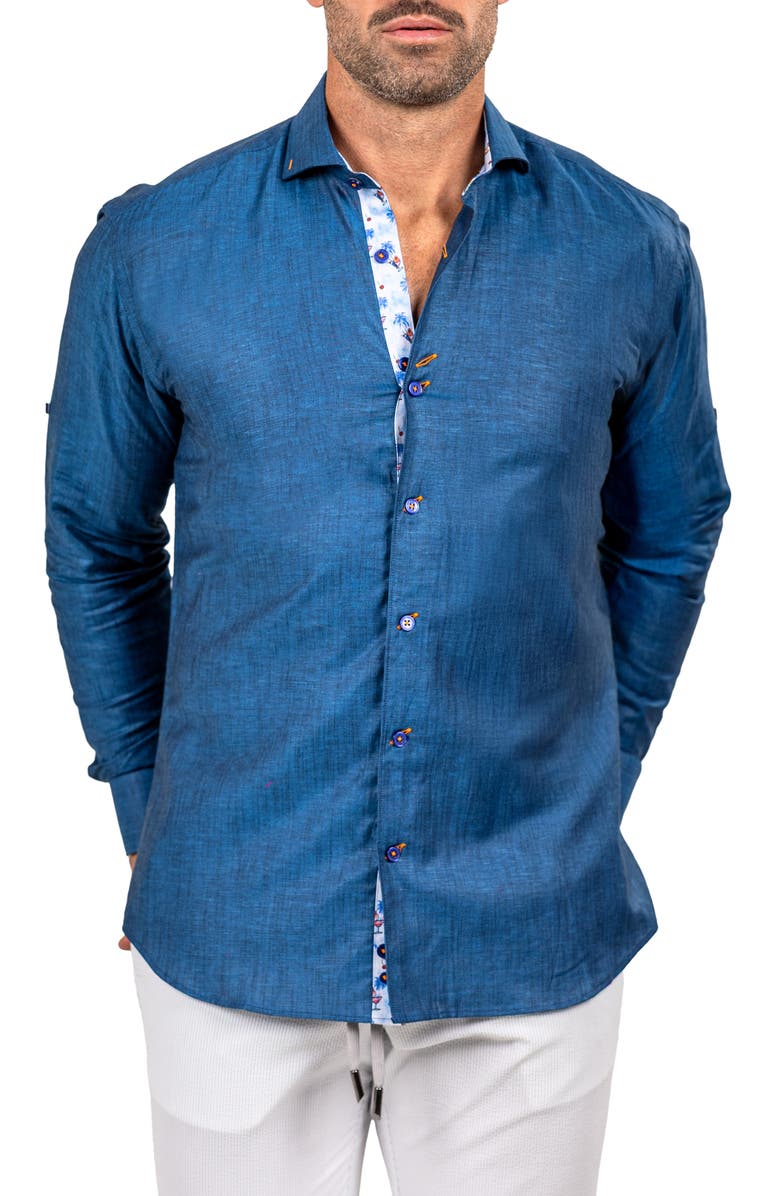 Maceoo Eins Marthy Contemporary Fit Button-Up Shirt, Alternate, color, 