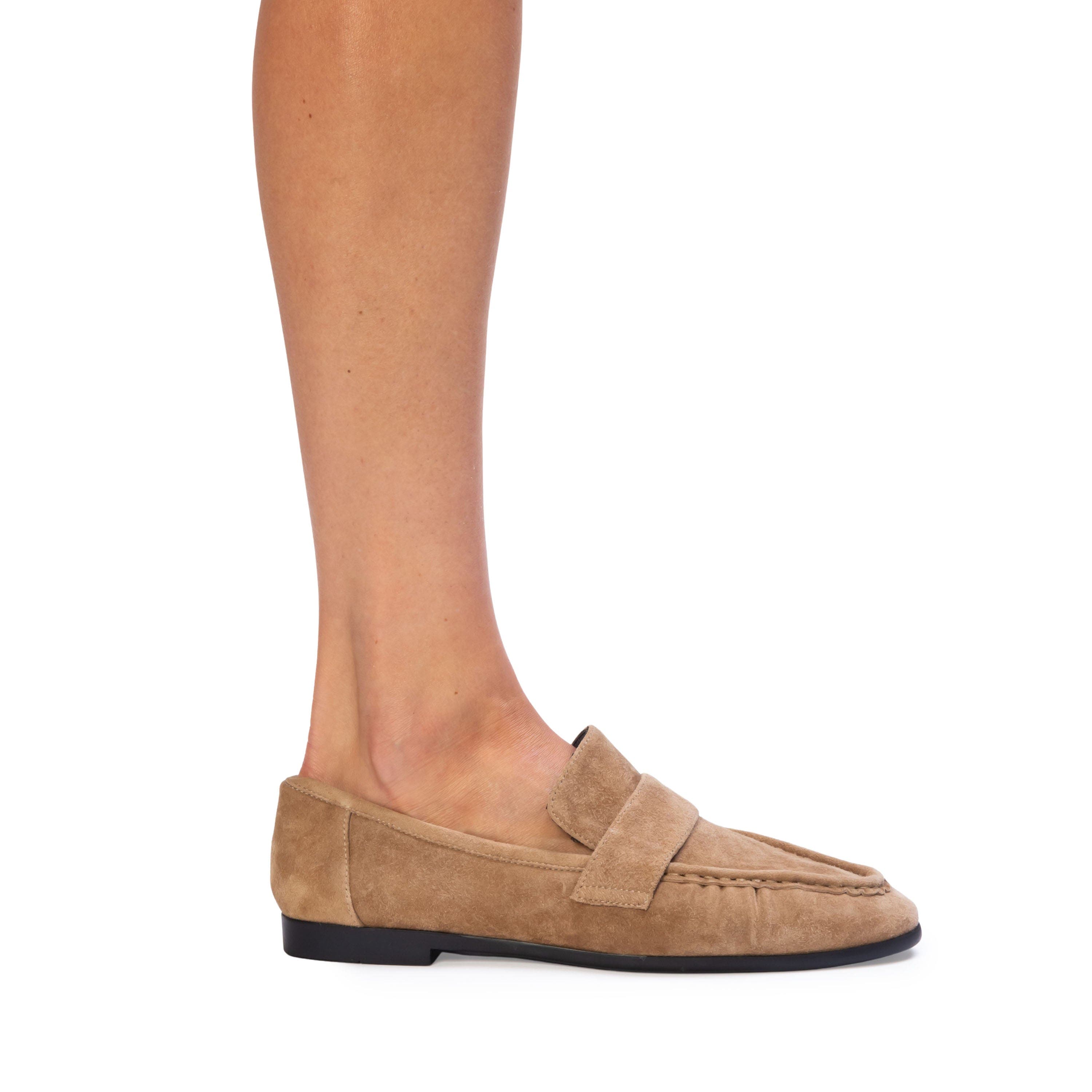 Arrow Suede Loafer, Alternate, color, Latte Suede