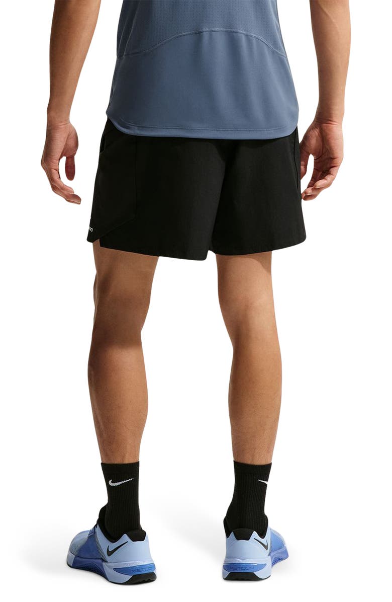 Nike Pro Dri-FIT ADV 6-Inch Training Shorts, Alternate, color, Black/ White