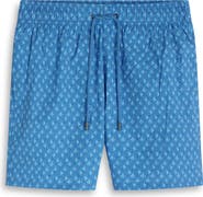 Bugatchi Zane Fish Print Swim Trunks
