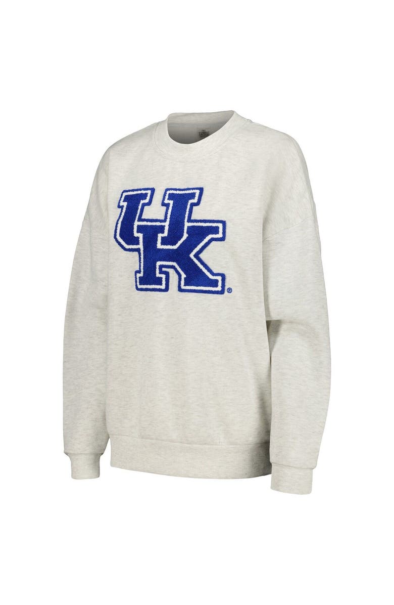 GAMEDAY COUTURE Women's Gameday Couture Ash Kentucky Wildcats Team Effort Pullover Sweatshirt & Shorts Sleep Set, Alternate, color, 