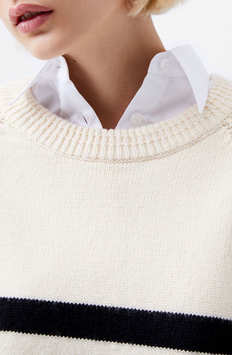 French Connection Quinley Stripe Crewneck Sweater, Alternate, color,