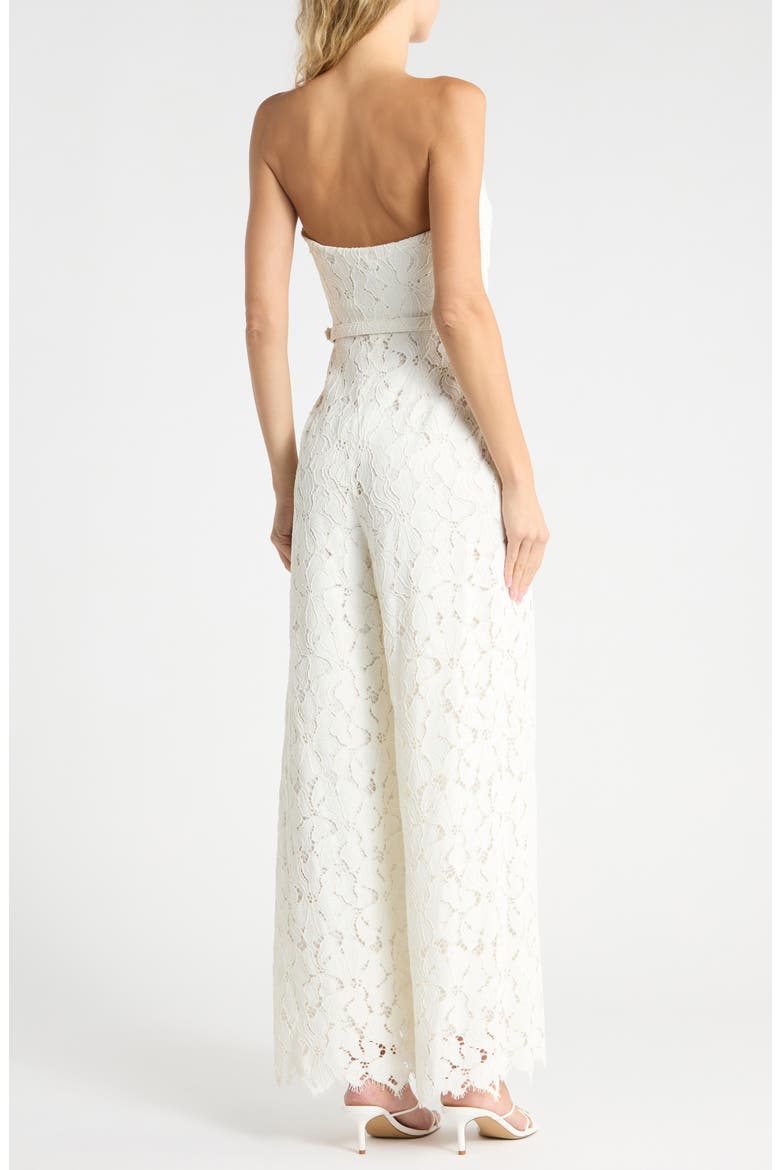 Rebecca Strapless Lace Wide Leg Jumpsuit, Alternate, color, IVORY