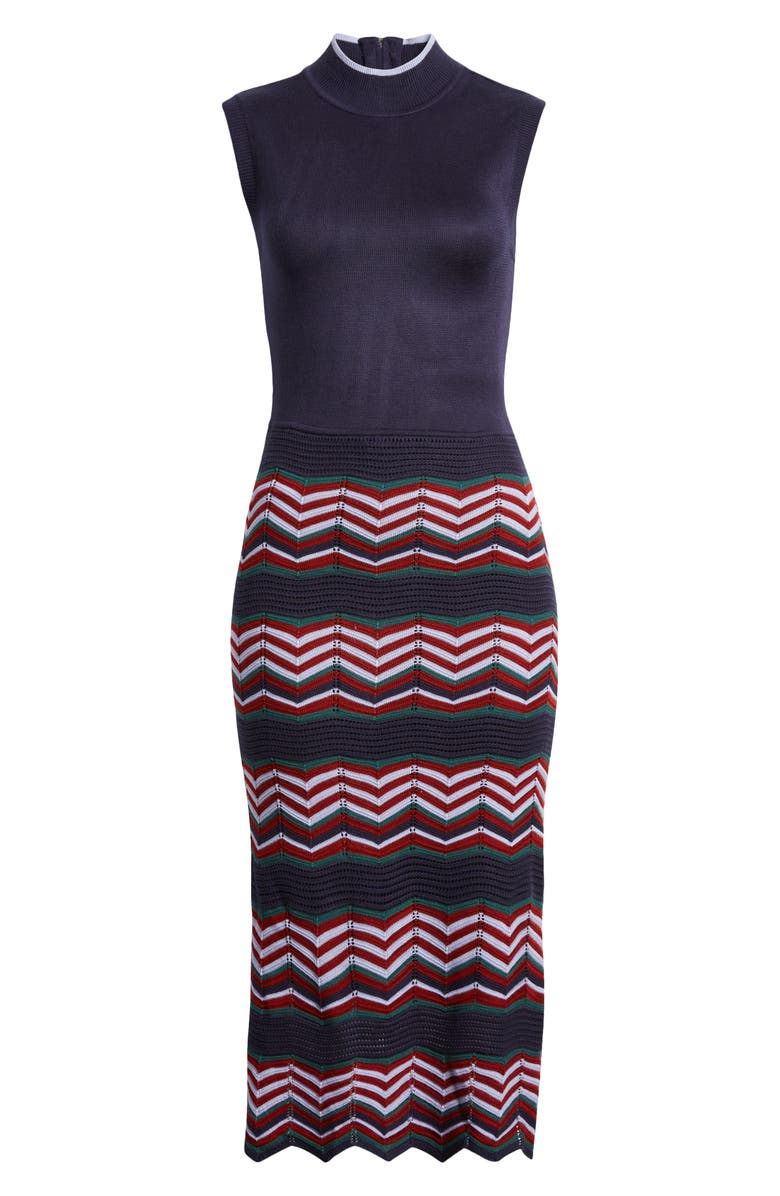 Vince Camuto Sleeveless Mock Neck Body-Con Sweater Dress, Alternate, color, 