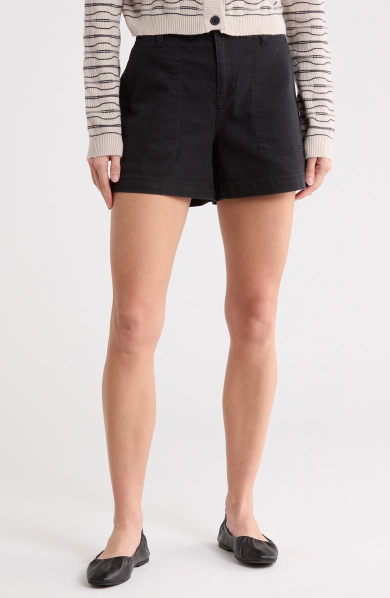 Sanctuary Socialize Denim Shorts, Main, color, Black