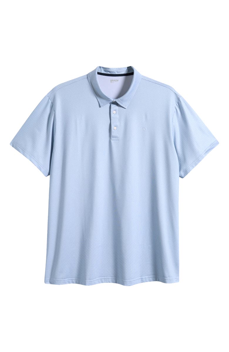 BRADY Print Golf Polo, Main, color, Glacier/ Brady Blue