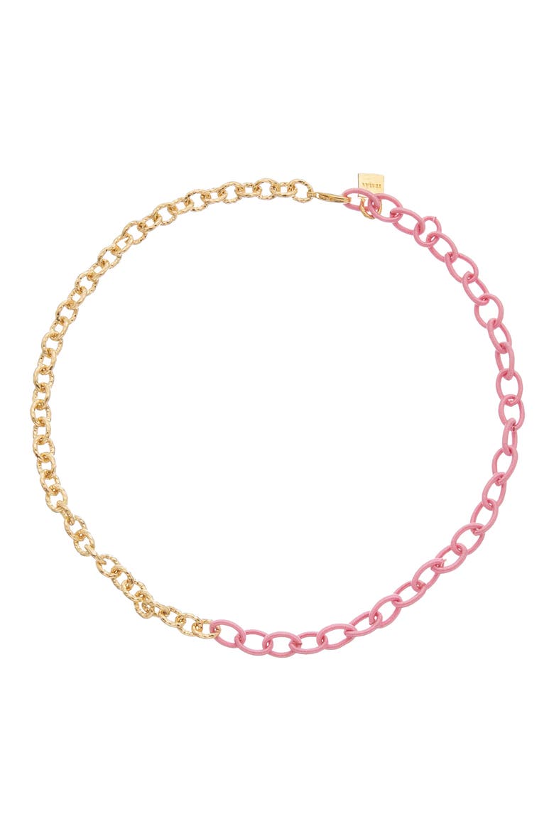 Two-Tone Chain Necklace, Main, color, YELLOW