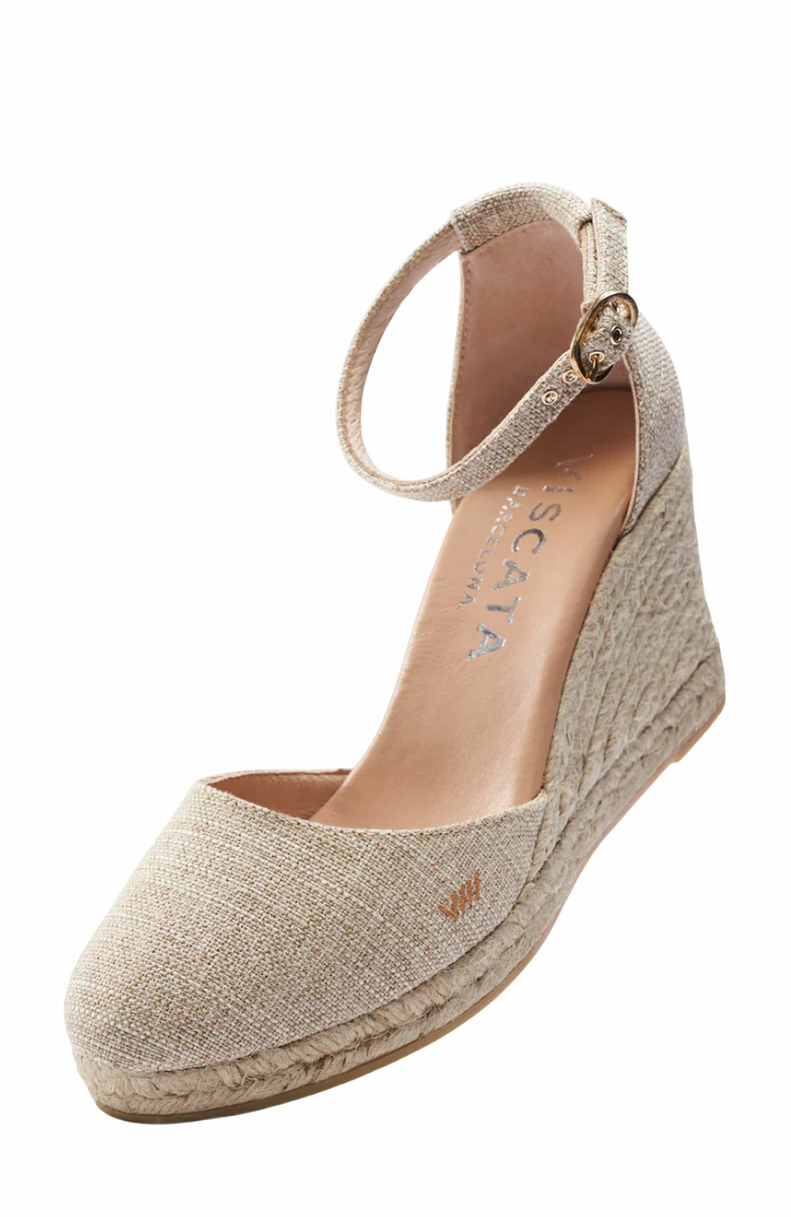 VISCATA Estartit Canvas Espadrille Wedges, Alternate, color, Gold