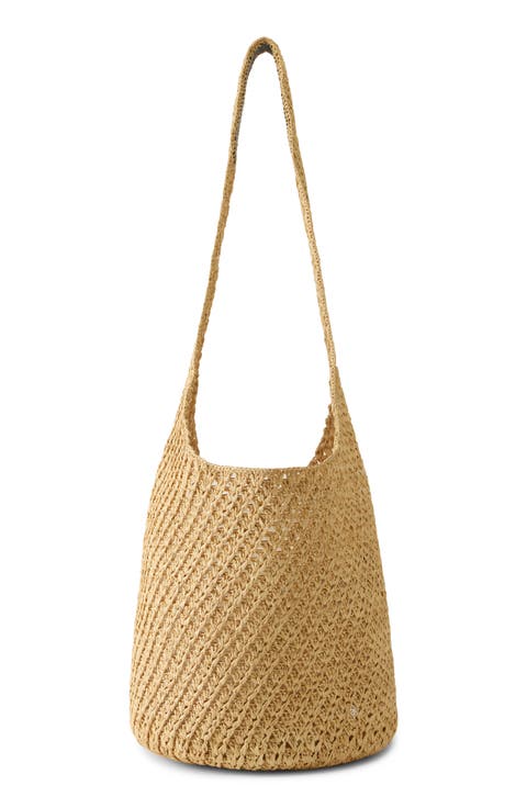 Lani Crochet Raffia Shoulder Bag