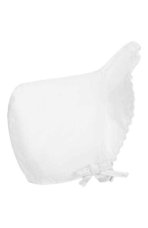 Baby Brimmed Linen Bonnet, Infant