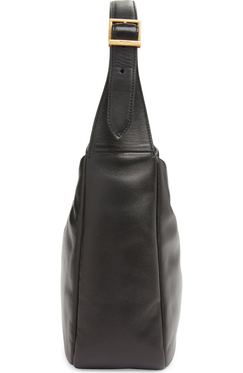 Saint Laurent Small Le 5 À 7 Leather Shoulder Bag, Alternate, color, Noir