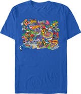 Hot Wheels Men's Hot Wheels Challenge Skate Park Colors Graphic T-Shirt