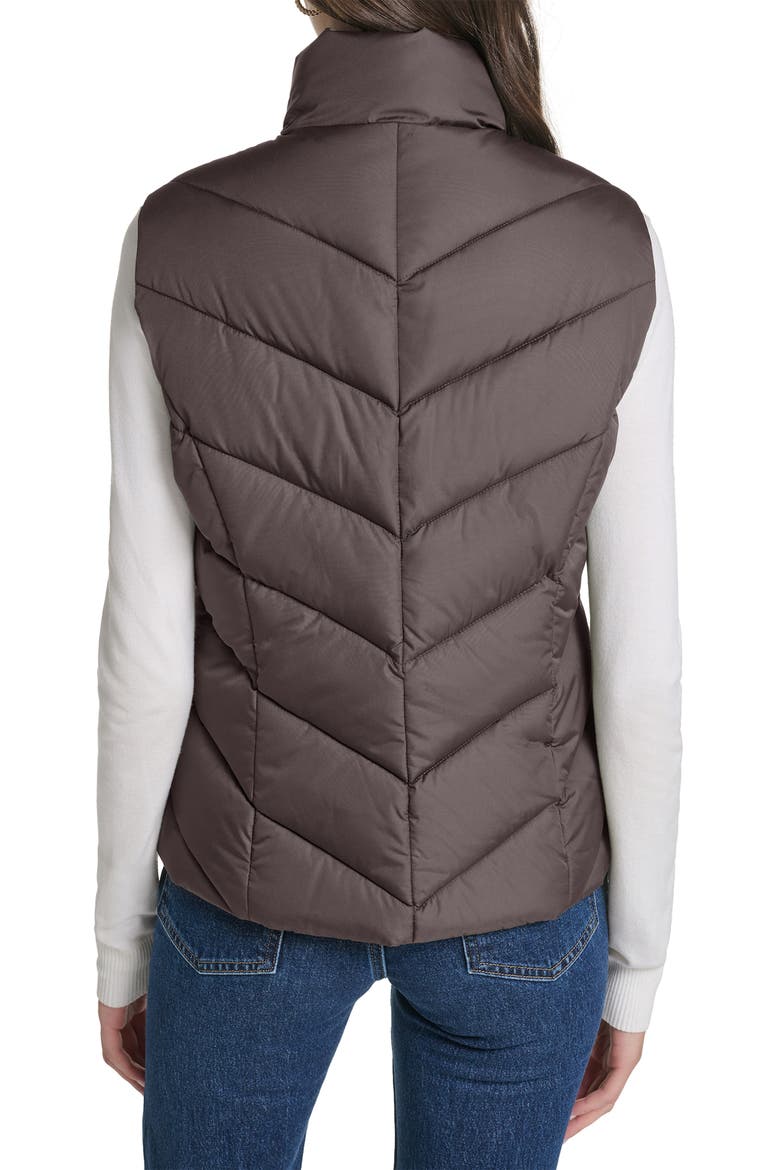 Pongee Puffer Vest, Alternate, color, CHOCOLATE