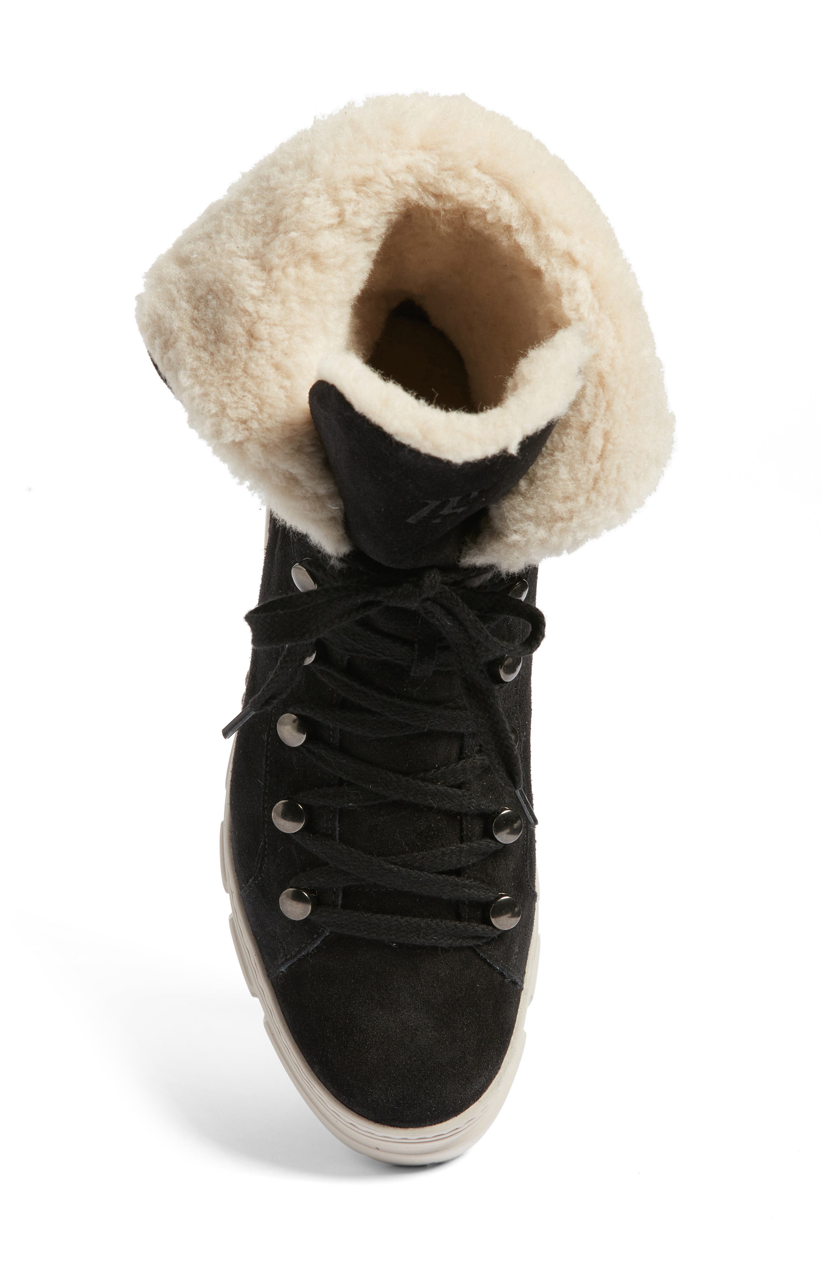 Paul Green Karla Lace-Up Wool Bootie, Alternate, color, 