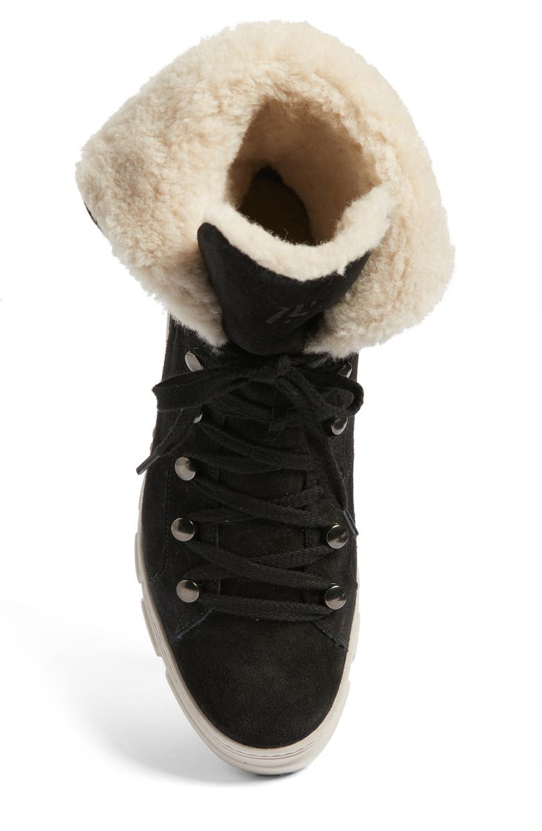 Paul Green Karla Lace-Up Wool Bootie, Alternate, color,