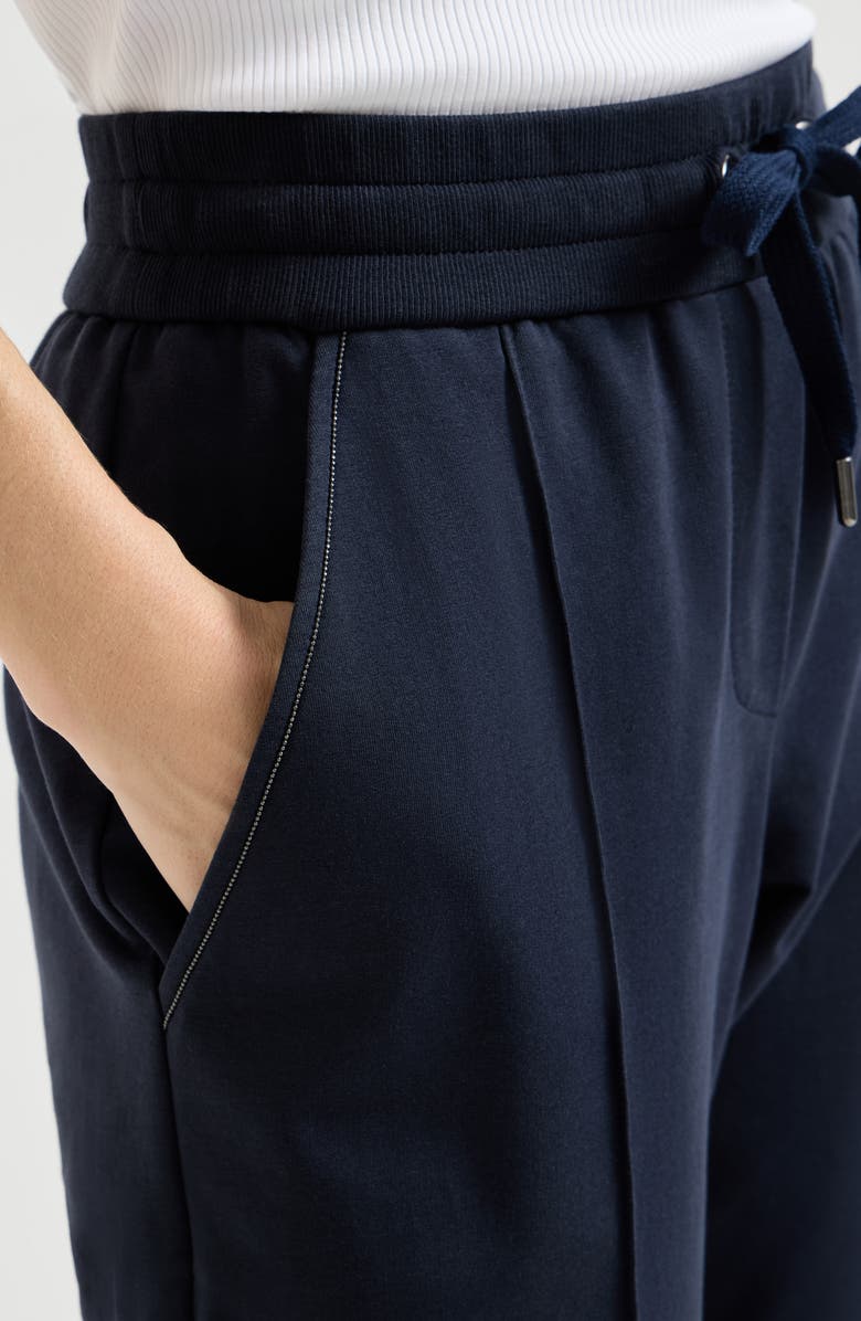 Brunello Cucinelli Track trousers with monili, Alternate, color, Blue