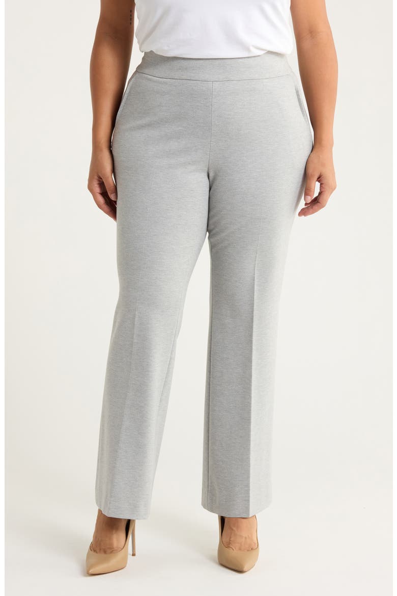 High Waist Bootcut Pull-On Pants, Main, color, LIGHT HEATHER GREY
