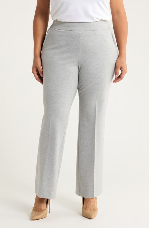 High Waist Bootcut Pull-On Pants (Plus)