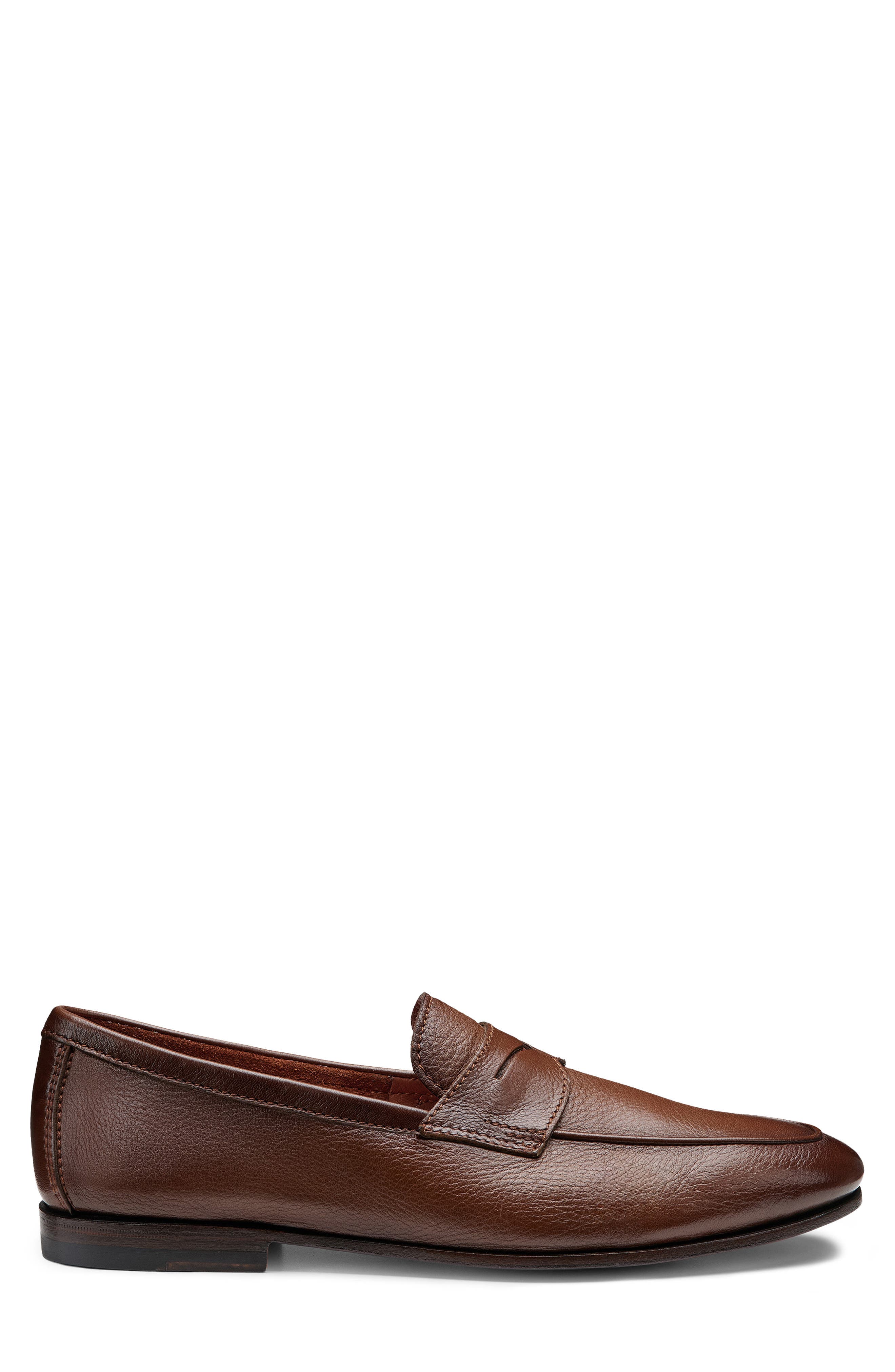Santoni Carlos Penny Loafer, Alternate, color, Light Brown