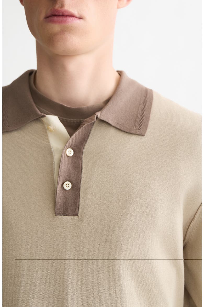Long Sleeve Polo Sweater, Alternate, color, PURE CASHMERE