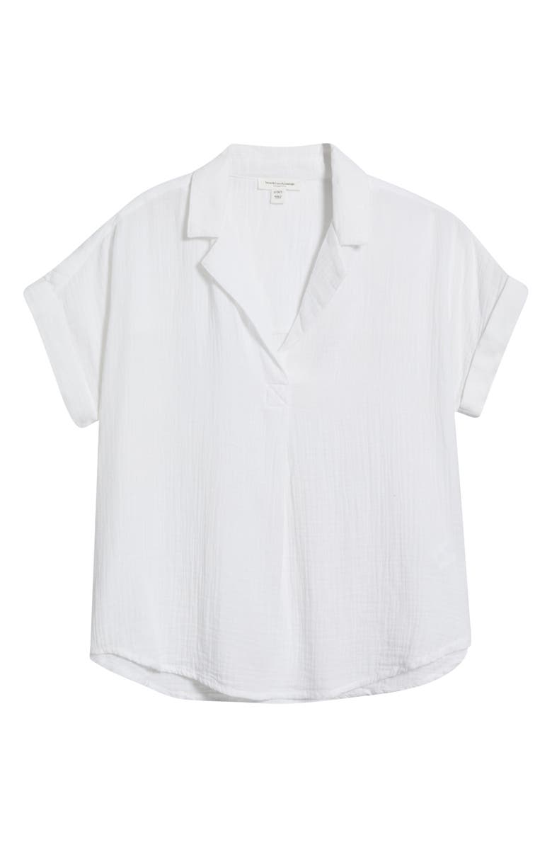 beachlunchlounge London Cotton Gauze Popover Top, Alternate, color, 