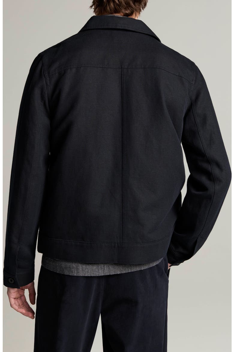 Pleated Trucker Jacket, Alternate, color, COASTAL