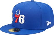 New Era Men's New Era Royal Philadelphia 76ers 3x NBA Finals Champions Crown 59FIFTY Fitted Hat