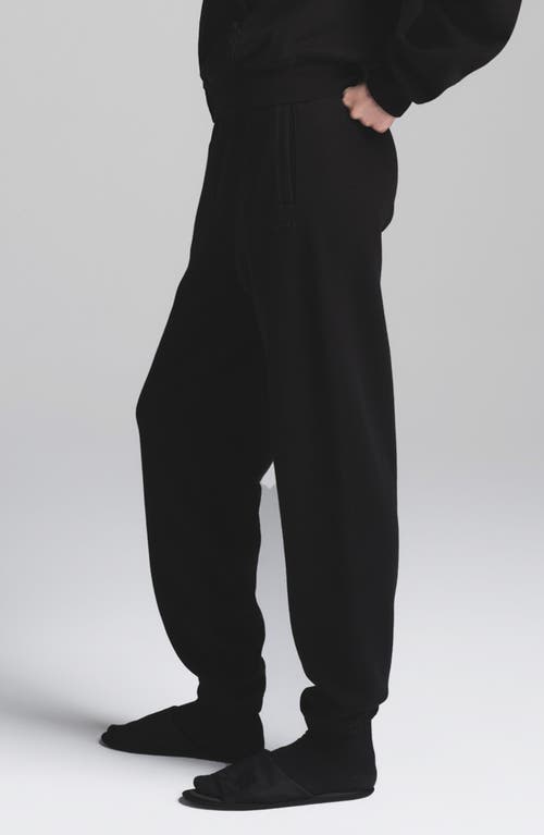 Skims Cotton Fleece Classic Joggers In Onyx