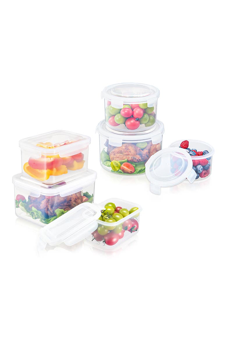 Set of 6 Airtight Food Storage Containers, Alternate, color, NO COLOR