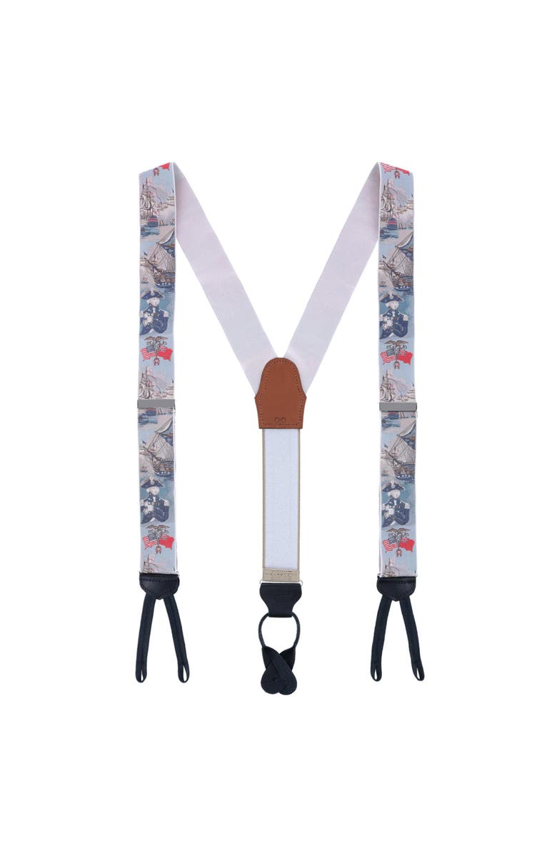 Trafalgar Limited Edition The Commander Woven Silk Formal End Suspenders, Alternate, color, Multiple Colors