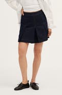 Madewell Denim Pleated Miniskirt