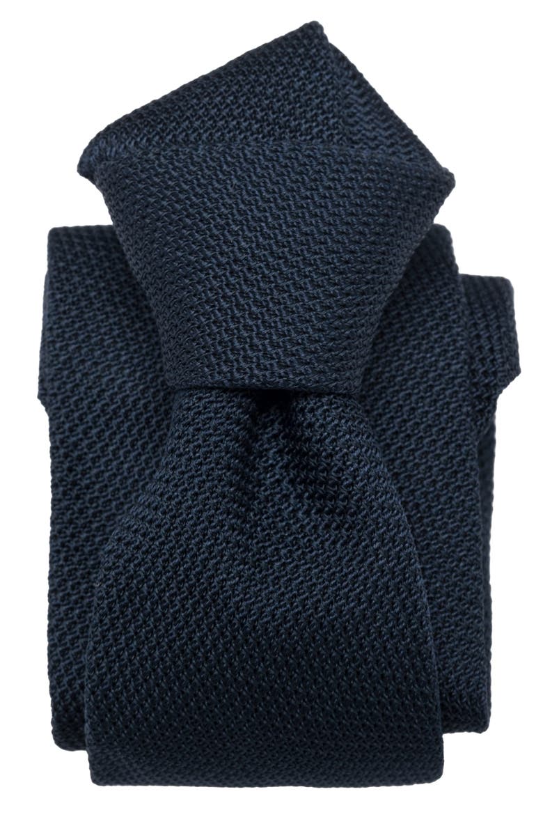 Elizabetta Cavour - Silk Grenadine Tie for Men, Alternate, color, Dak Navy