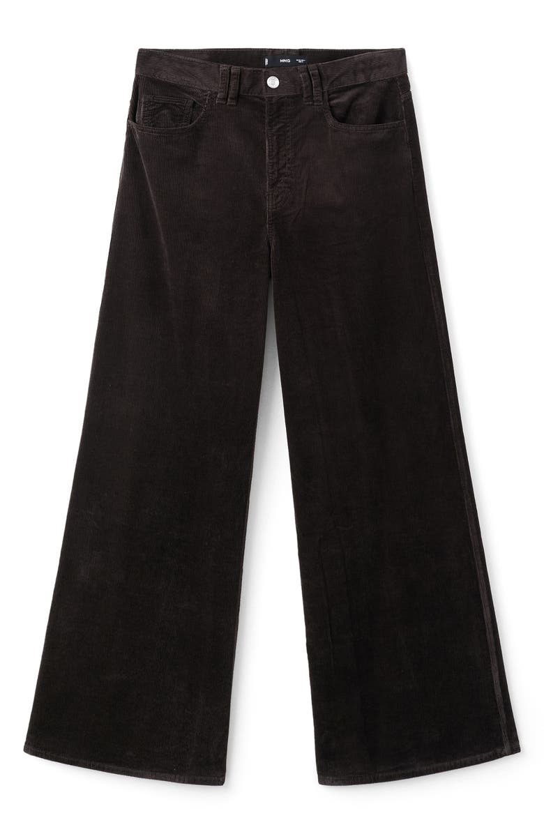 MANGO High Waist Wide Leg Corduroy Jeans, Alternate, color,