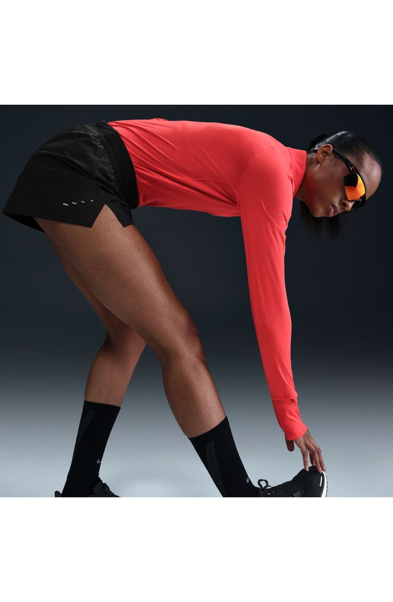 Nike Swift Dri-FIT Mid-Rise Brief-Lined Running Shorts, Alternate, color, 010 Black/Reflective Silv