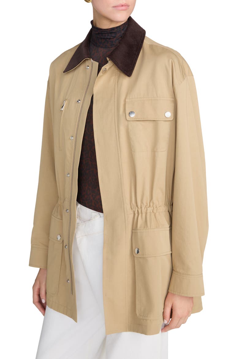 Twill Safari Jacket, Alternate, color, KHAKI