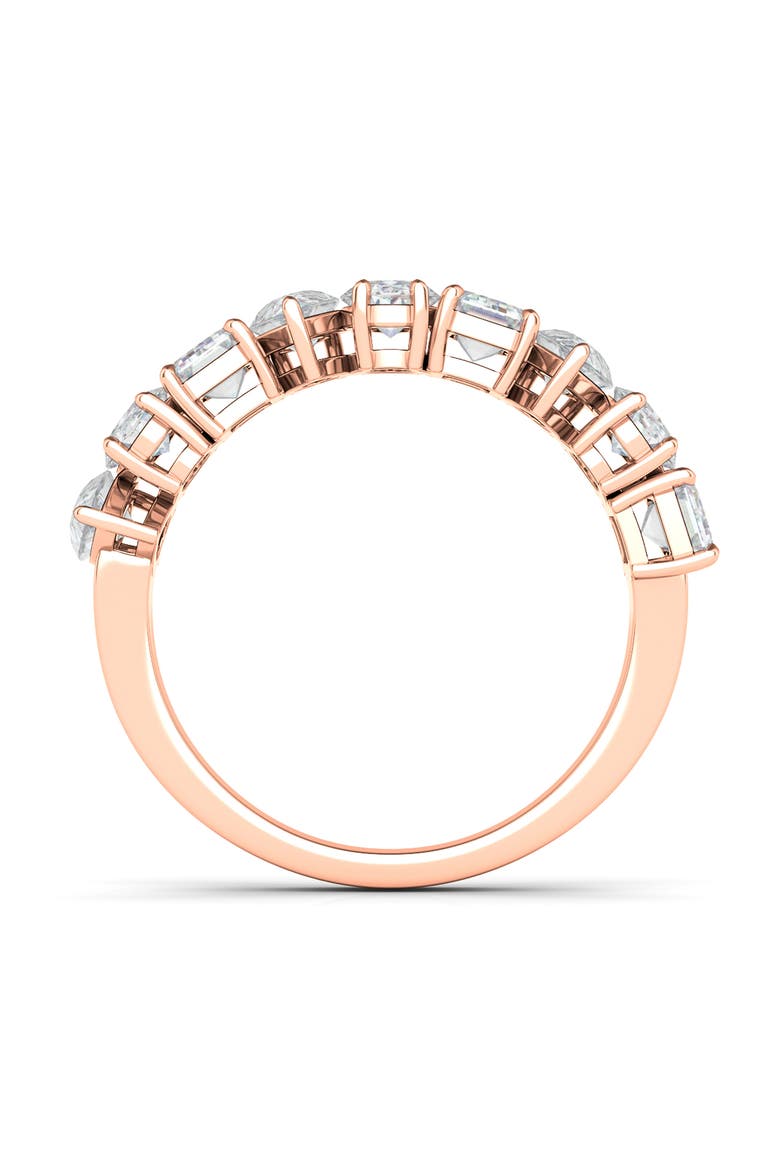 Pear, Oval & Emerald Cut Lab Created Diamond Half Eternity Ring, Alternate, color, ROSE GOLD