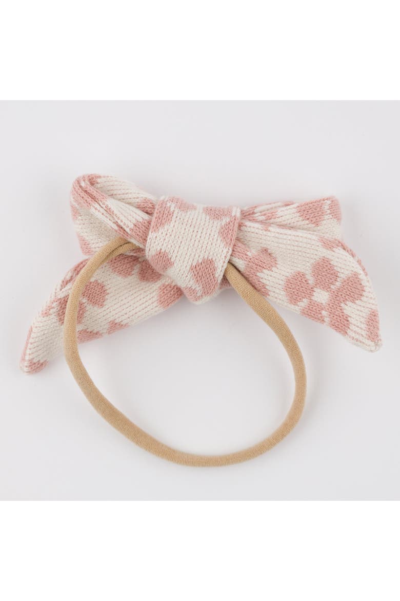 Mod Flowers Tie Bow Nylon Headband- Infant, Alternate, color, Blush