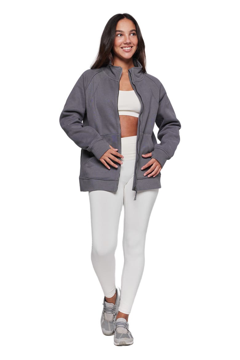 Effortless Fleece Oversized Jacket, Main, color, Smoke
