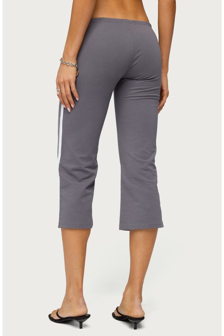 Milene Contrast French Terry Capris, Alternate, color, CHARCOAL