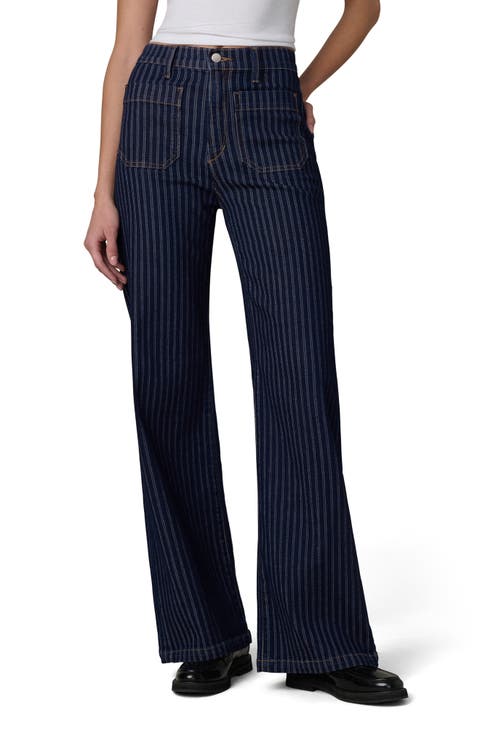 The Mia High Waist Patch Pocket Wide Leg Jeans
