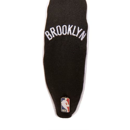 Lele Sadoughi Nba Brooklyn Nets Embroidered Headband In Black
